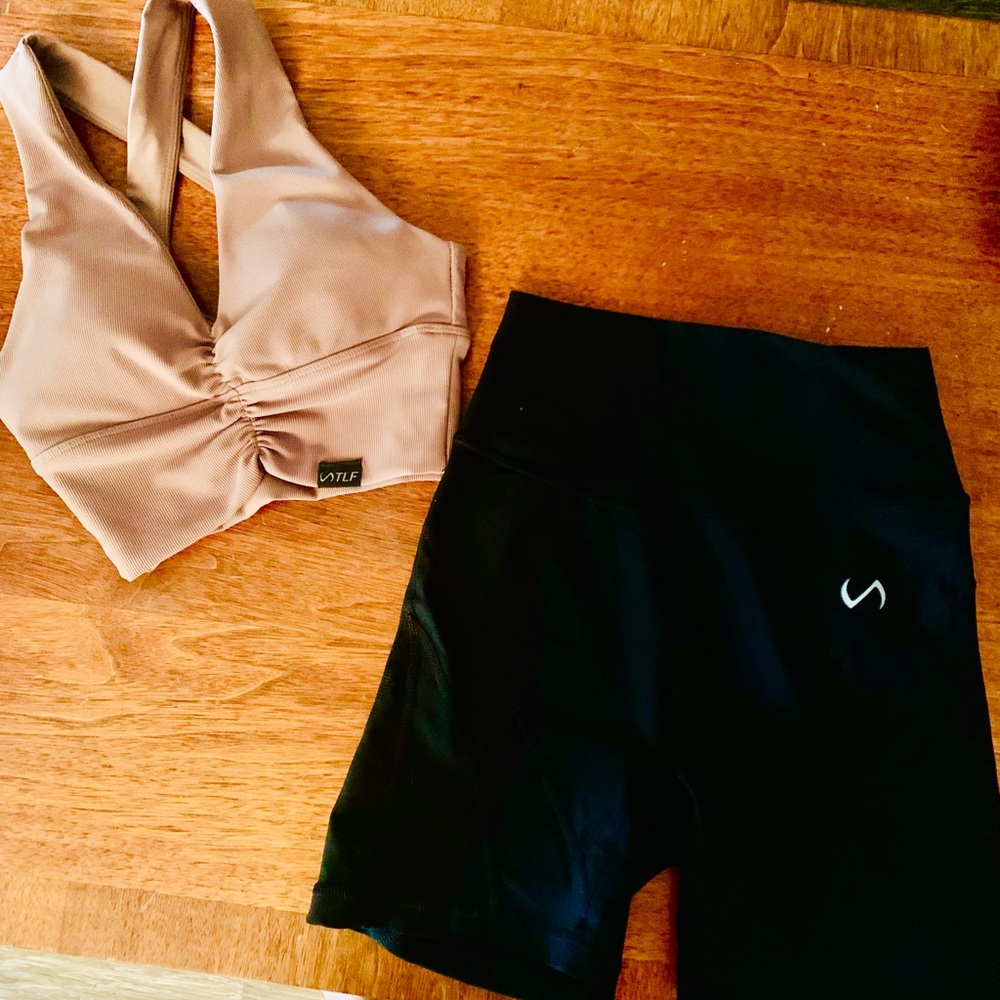 Brand New TLF apparel XS bra and shorts
